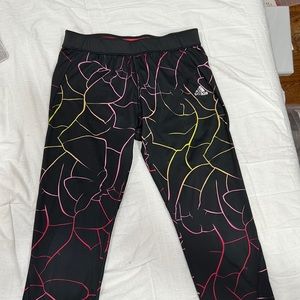 Adidas work out pants mid length